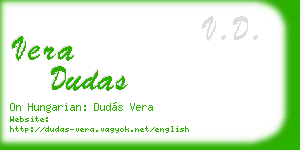 vera dudas business card